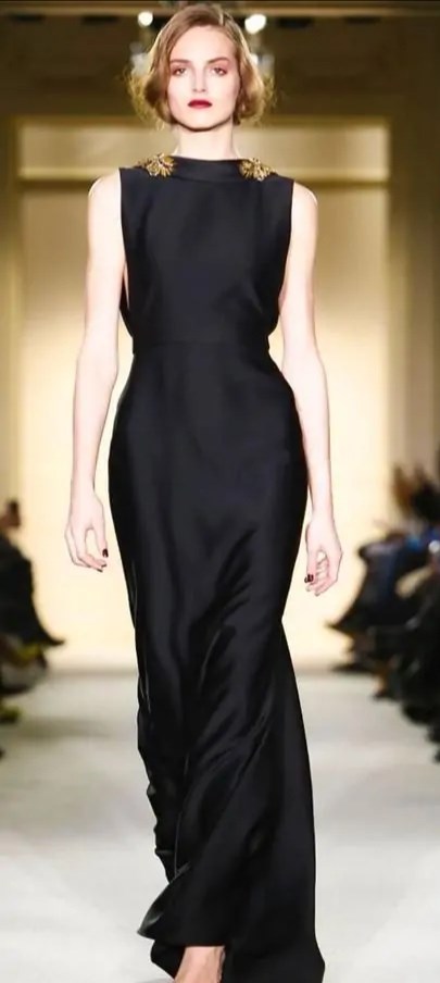 欧美高定走秀宴会黑色高贵晚礼服2020-669¥