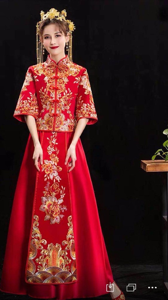 2020中式新娘秀禾服婚礼摄影复古礼服¥300